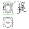 Altoparlante da 102 mm, 4 pollici, 4 ohm, 20 watt