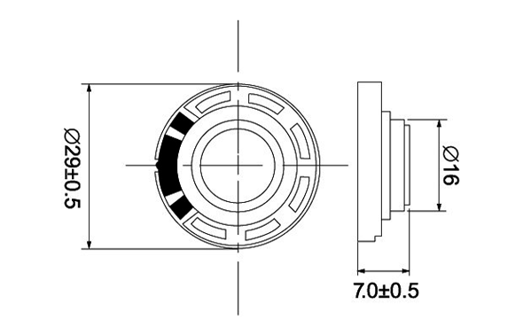 Głośnik zabawkowy 29mm 8ohm 0,25W