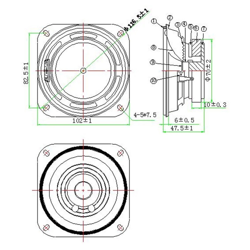 Alto-falante bruto de 4 polegadas de grande pot&ecirc;ncia 4ohm 25w