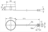 Transdutor piezoel&eacute;trico de 30mm * 17mm 9V 12V 95dB com cabos