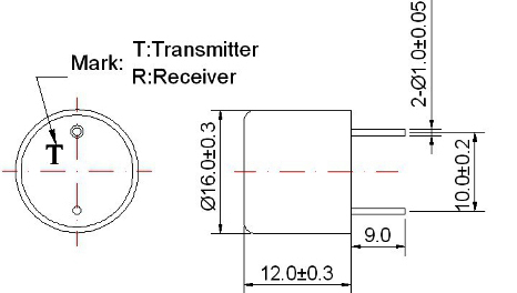 16mm 25khz Open Type Ultrasonic Sensor for Microphone Jammer