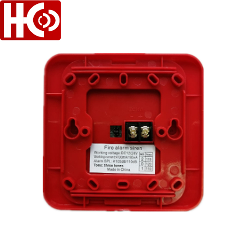 Allarme antincendio DC 24V di piccole dimensioni con luce stroboscopica 